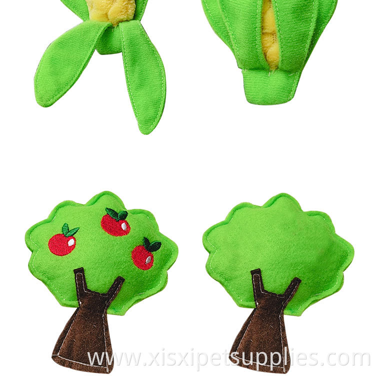 wholesale Stuffed apple tree and corn with catnip and crinkle paper Pet Cat Toys Plush Teaser